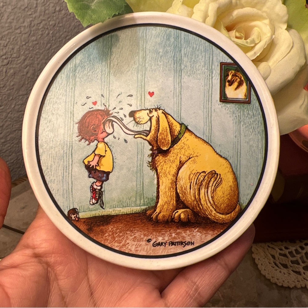 Gary Patterson Dog Lovers Coaster by Clay Design - Adorable!!